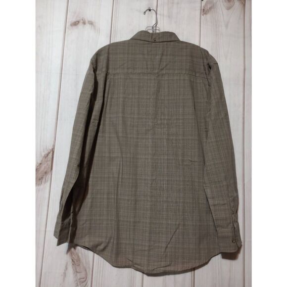 Haggar Shirt Men's Large Gray Button Front Long Sleeve - Picture 2 of 8